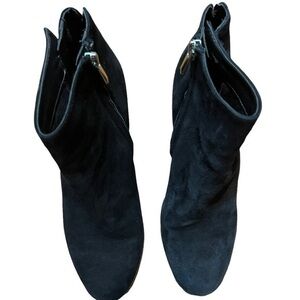 Sam Edelman Black Leather Upper Heal Boots. Zipper on Both sides Size 9